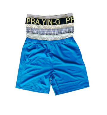 Blue Mesh Underwear Shorts